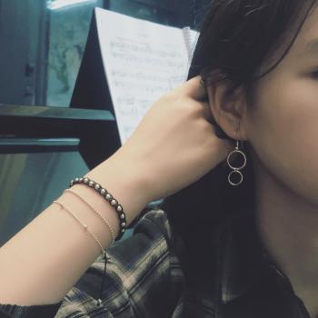 KHUYÊN TAI BẠC 2 VÒNG TRÒN 