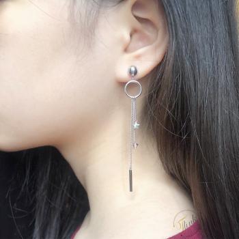KHUYÊN TAI BẠC TREO SỢI