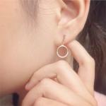 KHUYÊN TAI BẠC XI VÀNG HỒNG