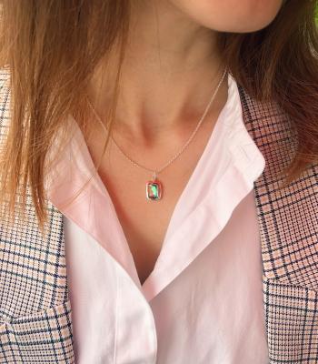 DÂY CHUYỀN BẠC KẾT HỢP VỎ TRAI